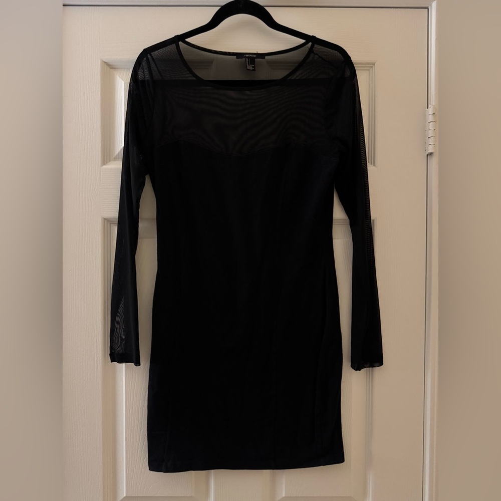 Forever 21 Black Long Sleeve Dress